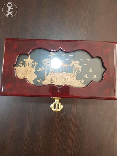 Jewelry box Chinese wood medium size