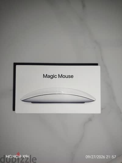 ماجيك ماوس أبل USB‑C أبيض – زي الجديد بالكرتونة والفاتورة