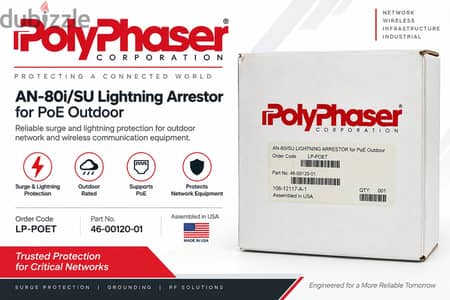 PolyPhaser LP-POET Outdoor PoE Lightning Arresto