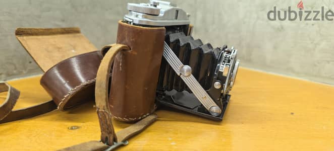 Vintage Agfa Isolette II Folding Camera with Leather Case