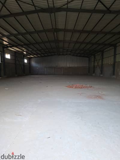 Factory for rent in Anshees industrial area in front of Al-Obour 1000 meters