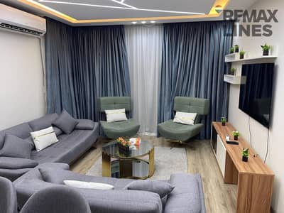 Furnished apartment for rent in Al Rehab 3 bedrooms and a distinctive view of the villas
