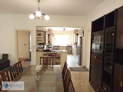 Fully furnished, air-conditioned 280-square-meter apartment for rent in the Third District (Villas Zone) of New Cairo’s Fifth Settlement, near North 9