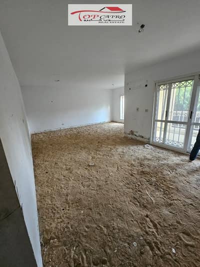 Ground floor apartment with a private garden for sale cash in Madinaty B1 half finished