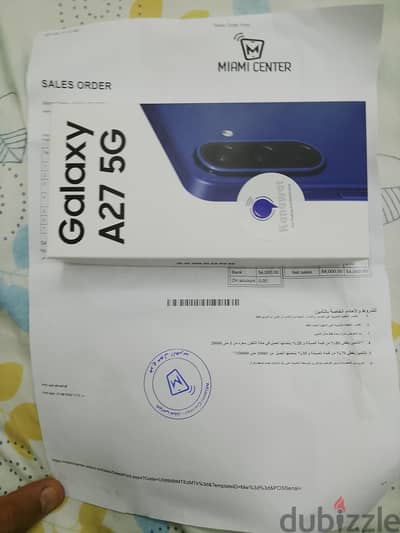سامسونج موديل  ايه 27 جديد كرتونة مقفولة  رام  256جيجا