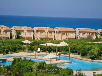 Townhouse 162m + 168m garden for sale in Telal Ain Sokhna, sea view, first row to the lagoon, next to Blue Blue Village and Monte Galala, with a 40% d