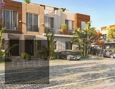 A Prime Location Semi-Finished Twin House with garden for sale in Azzar Infinity Compound , New Cairo . Special design with basement ready to deliver.