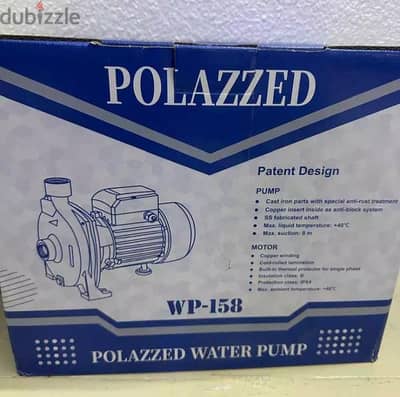 موتور مياه POLAZZED إيطالي 1 حصان WP-158 جديد بالكرتونة