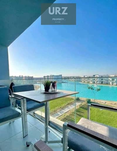First row on Crystal Lagoon fully finished chalet for sale prime location next to Hacienda and Hyde Park Ras El Hekma near Cali Coast and June sodic