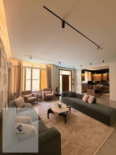 Basement for sale in Al Yasmeen 5, First Settlement, area 260 meters with a garden of 120 meters and a private entrance, 3 master bedrooms, and ultra-super-lux finish with final settlement.