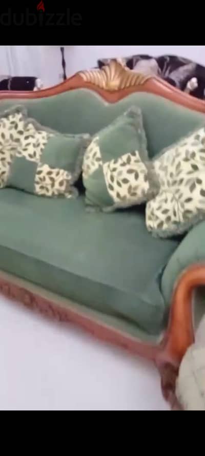 انتريه خشب زان أحمر (2 كنبة + 2 كرسي) | Red Beech Wood Living Room