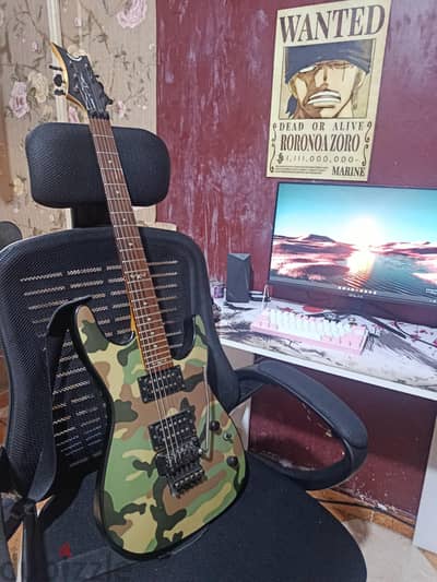 Dean Vendetta Camo Electric Guitar with Floyd Rose Tremolo