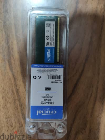 Crucial 8GB DDR4 3200MHz جديده لم تستعمل