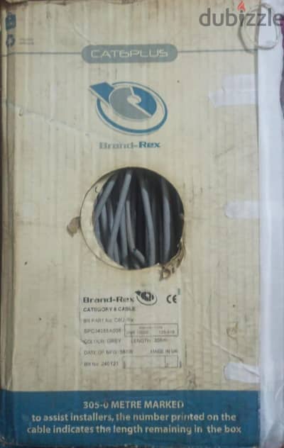 سلك نت كات ٦ Cat 6  لفة ٣٠٠ متر مستوردة