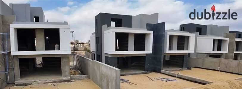 Corner townhouse with immediate occupancy and an attractive price in Patio Vera Compound by La Vista, opposite Beverly Hills and near Al Rabwa, Belle