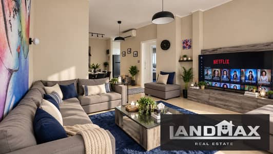 استوديو فندقي ارضي بجاردن 90 متر للايجار | خدمات فندقية متكاملة | مفروش بتصميم الترا مودرن | موقعه مميز دقيقتين للجامعة الامريكية كمبوند فيلليدج جيت