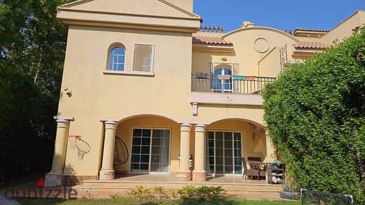 Semi-detached villa for sale in Madinaty, Model H, with a garden view and close to amenities.