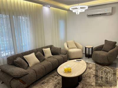 Furnished apartment for rent in Al-Rehab 3 bedrooms in front of services and the eastern market