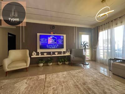 Resale apartment for sale in Janna Zayed 2, Sheikh Zayed (next to The Waterway). The unit is 140 sqm, finished to an ultra-super-lux standard, and fea