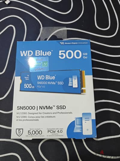 WD SN5000 blue 500GB gen 4 Nvme SSD