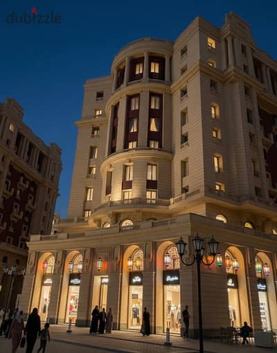 Apartment with immediate delivery, furnished with air conditioning in Garden City Compound in the Administrative Capital, in front of the Green River and the Iconic Tower