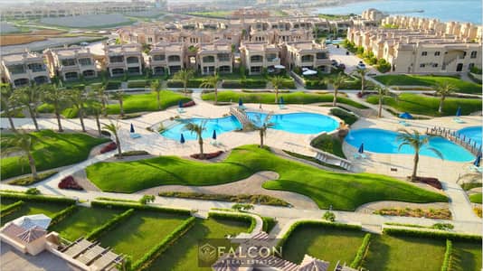 Ready To Move Chalet for sale double View steps from sea, fully finished, Ultra Super Lux, in La Vista, Ain Sokhna