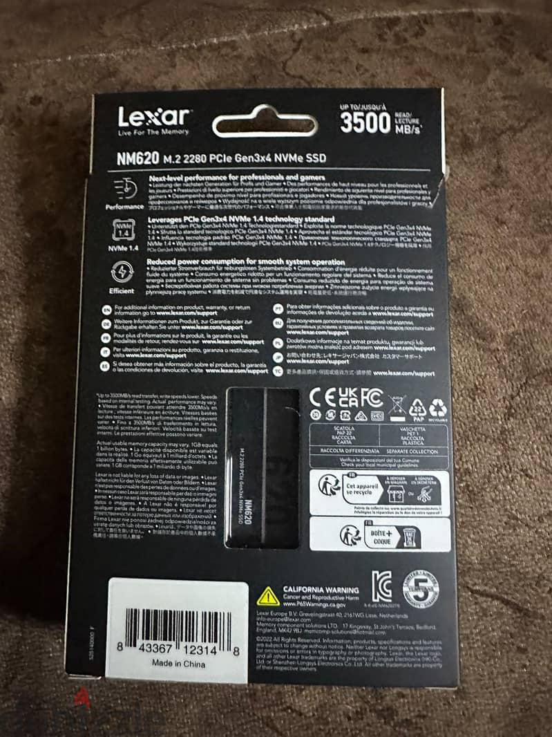 M. 2 ssd 256g lexar 2