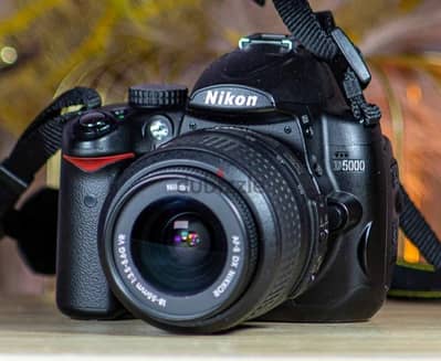 نيكون D5000 لينس 55-18 VR جديدة شتر 2K فقط
