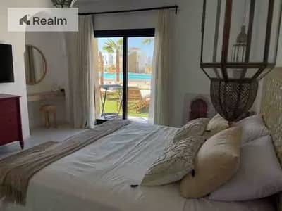 Chalet With garden for sale fully furnished directly on the lagoon in swan lake el gouna