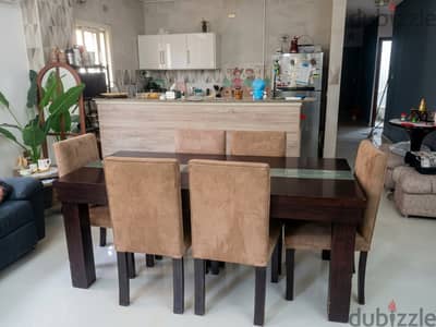 غرفة سفرة زان خشب تقيل 6 كراسي | Dining Table Set 6 Chair