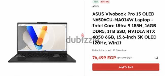 ASUS Vivobook Pro 15 3K OLED N6506