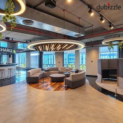 Office for rent in Park Street Mall in the best location in Sheikh Zayed next to Arkan Plaza and direct to Al-Nuzha Street