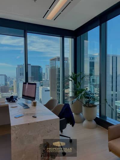 Office 100m for sale in 205 on 26 July Axis directly with full finishing and hotel management from Crown Plaza next to Arkan Mall