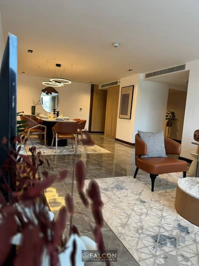 Fully finished apartment (hotel-style) with an area of 151 sqm for sale in Al-Jar Compound, El Sherouk—located opposite Madinaty and near the British
