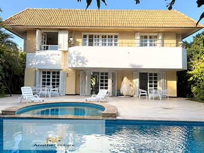 Fully furnished modern villa with a swimming pool for rent in Al Rabwa Compound – Sheikh Zayed.