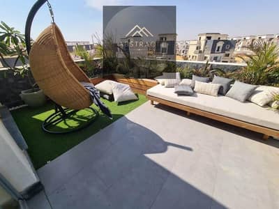 235m + 67m Garden… Corner and Sea and Open View? A villa for sale in Mountain View near Hyde Park, Palm Hills, Mivida, the American University, and Sarai Compound
