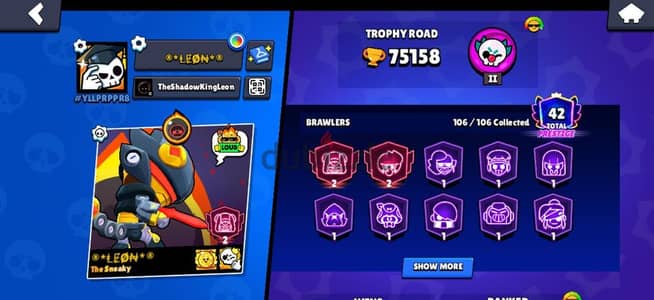حساب براول ستارز للبيع brawl stars account for sale
