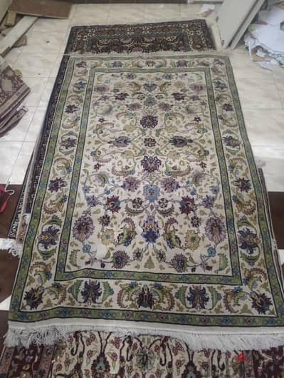 سجاد يدوي حرير - شغل قرية أبو شعرة الأصلي - تصميم تبريز ملكي