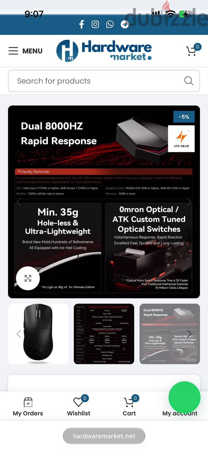 Atk f1 pro with 8k hz dongle 1