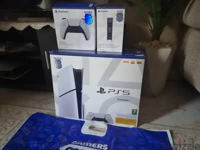 PS5 Slim CD Full Package + 2 Original Controllers + FC27