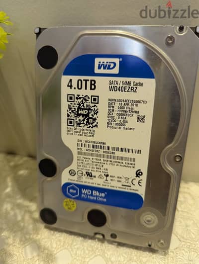هـارد Western Digital WD 4 TB Blue بحالة فوق الممتازة