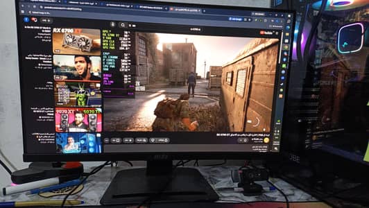 msi 24inch 144hz 1ms mprt  مداخلها vga -hdmi بس