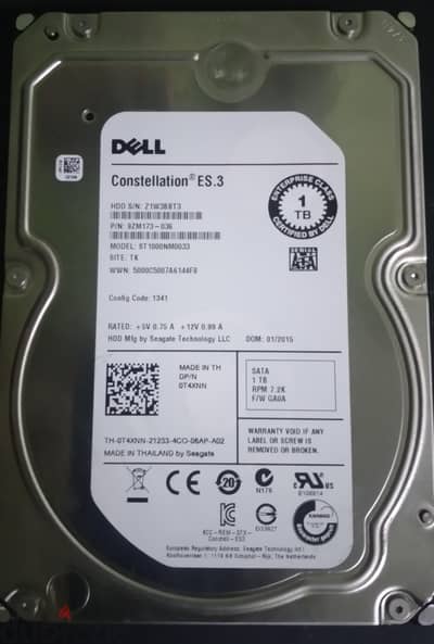 هارد ديسك 1 تيرا ماركة Dell تايلاندي