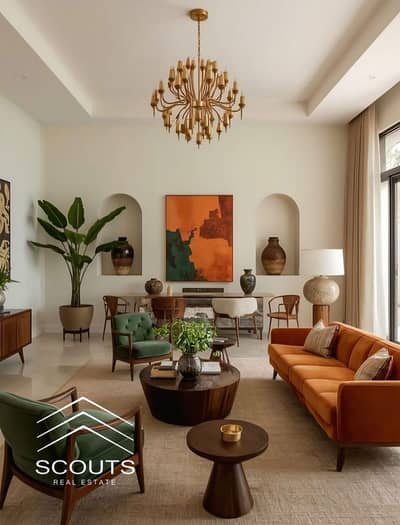 For a limited time, a 130-meter apartment is for sale in Taj City Compound, Fifth Settlement, with a prime location opposite the airport and next to K