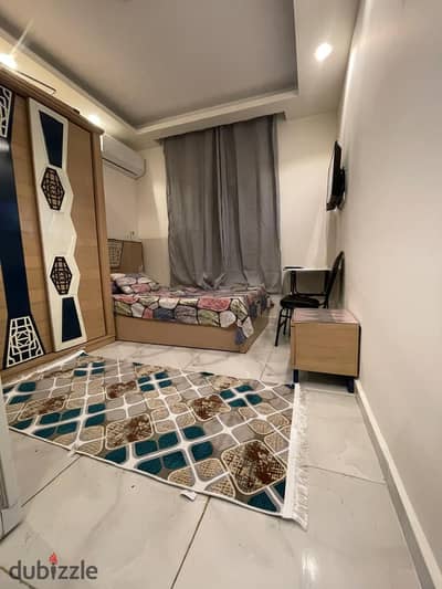 Furnished studio for rent, single room with bathroom and kitchen, first neighborhood, fourth block