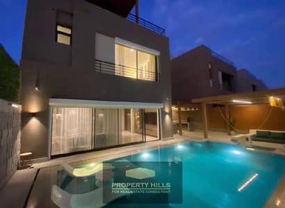 Fully finished villa with a panoramic view, 342 m، 3 floors, featuring a private swimming pool; located next to Upville and Wadi Degla Club Fully finished villa with a panoramic view, 342 m، 3 floors, featuring a private swimming pool; located next to Upville and Wadi Degla Club