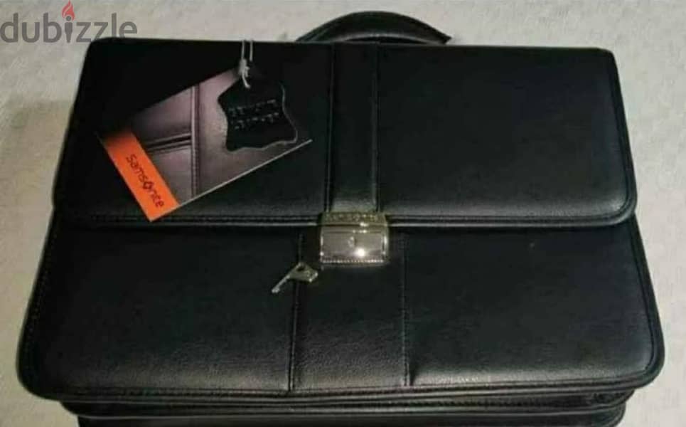Samsonite Leather Flapover Briefcase 2