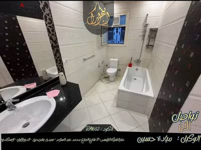 شقة للايجار قانون جديد سموحة 190 م