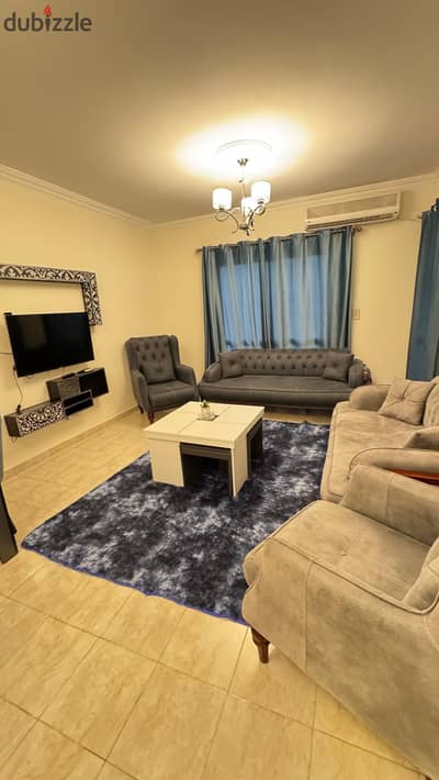 Furnished 131 sqm Apartment for Rent in Rehab City – Phase 9 | 3 Bedrooms | 2 Bathrooms | 4th Floor | EGP 40,000 For Rent ———— Rehab City,     Phase 9
