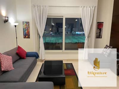 Fully furnished studio for rent in The Village Palm Hills compound, Fifth Settlement; open view overlooking Al-Zohour Club.